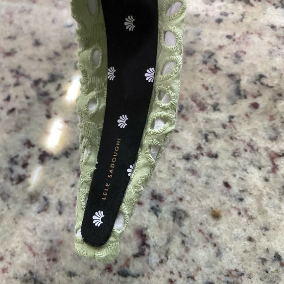 Lele Sadoughi Bow Holly Eyelet headband green - Picture 2 of 5